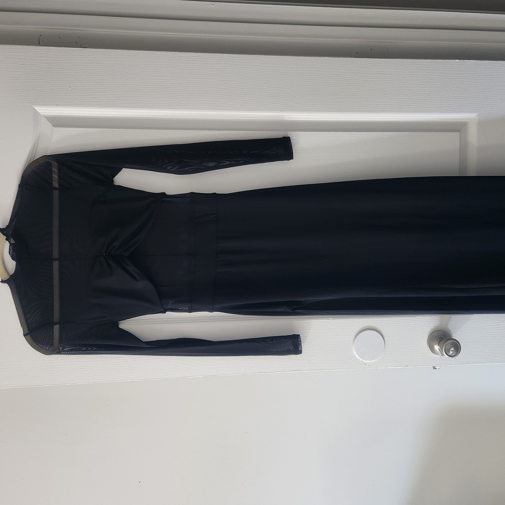 Elegant Black Long Sleeve Dress